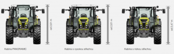 U nového traktoru ARION 400 máte na výběr celkem čtyři různé verze kabin
