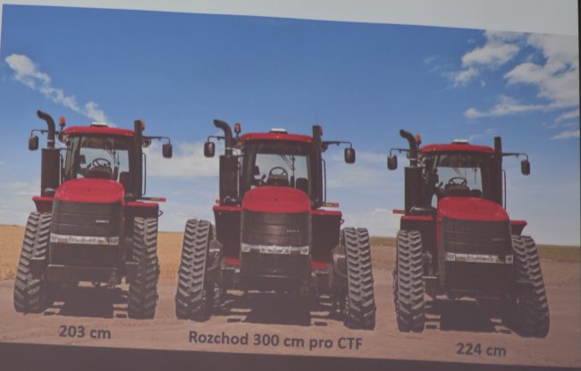 Rozchody u traktorů Case IH Steiger Rowtrac.