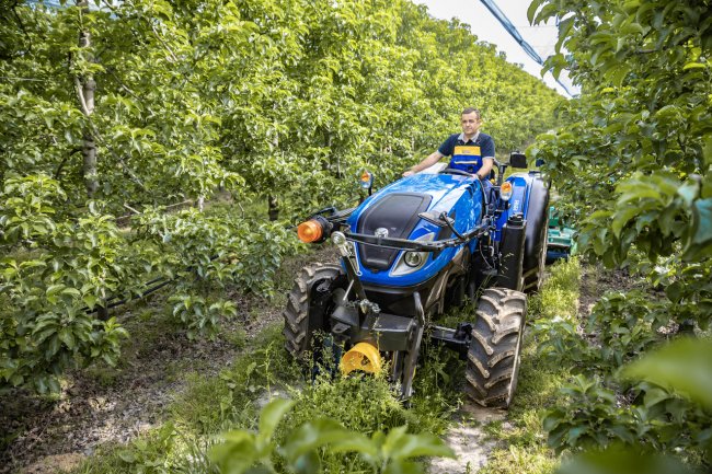 Speciální traktory New Holland T4.110F S je možné pořídit i bez kabiny.