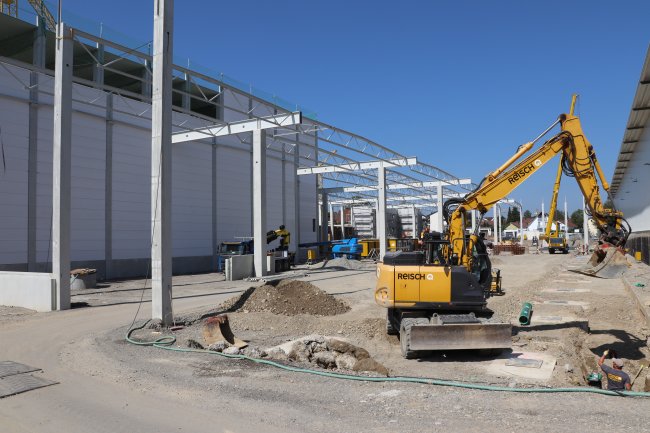 Stavba nového logistického centra Claas.